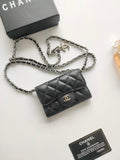 Mini cc [noir] lisse/argent