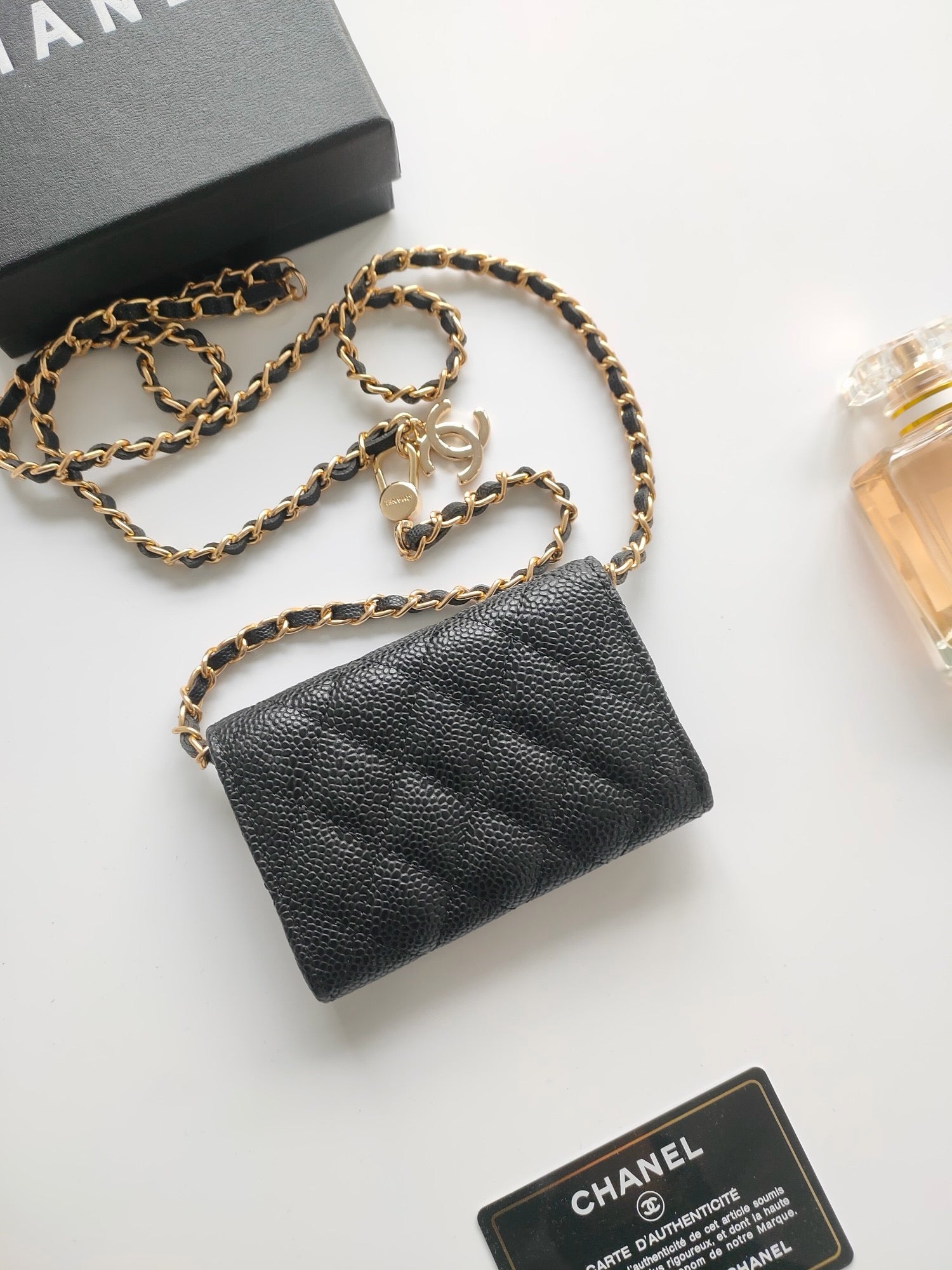 Mini cc [noir] granulé/doré