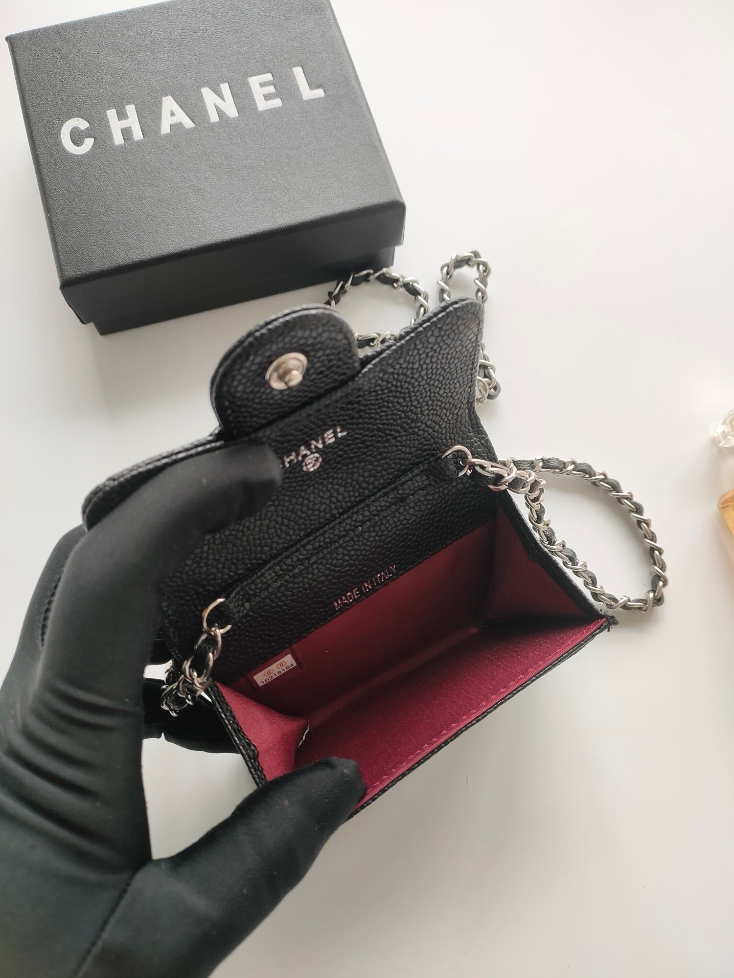 Mini cc [noir] granulé/argent
