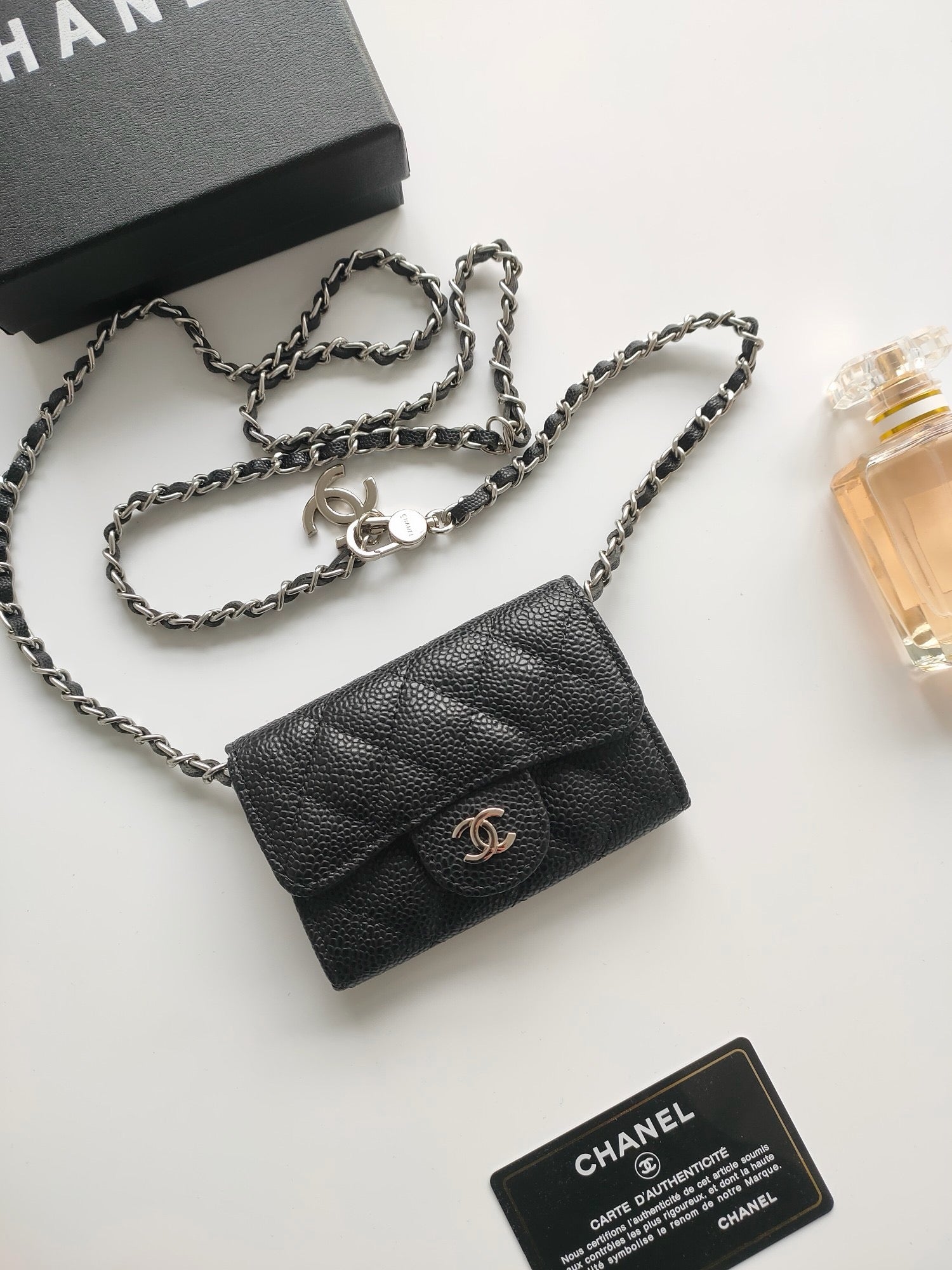 Mini cc [noir] granulé/argent