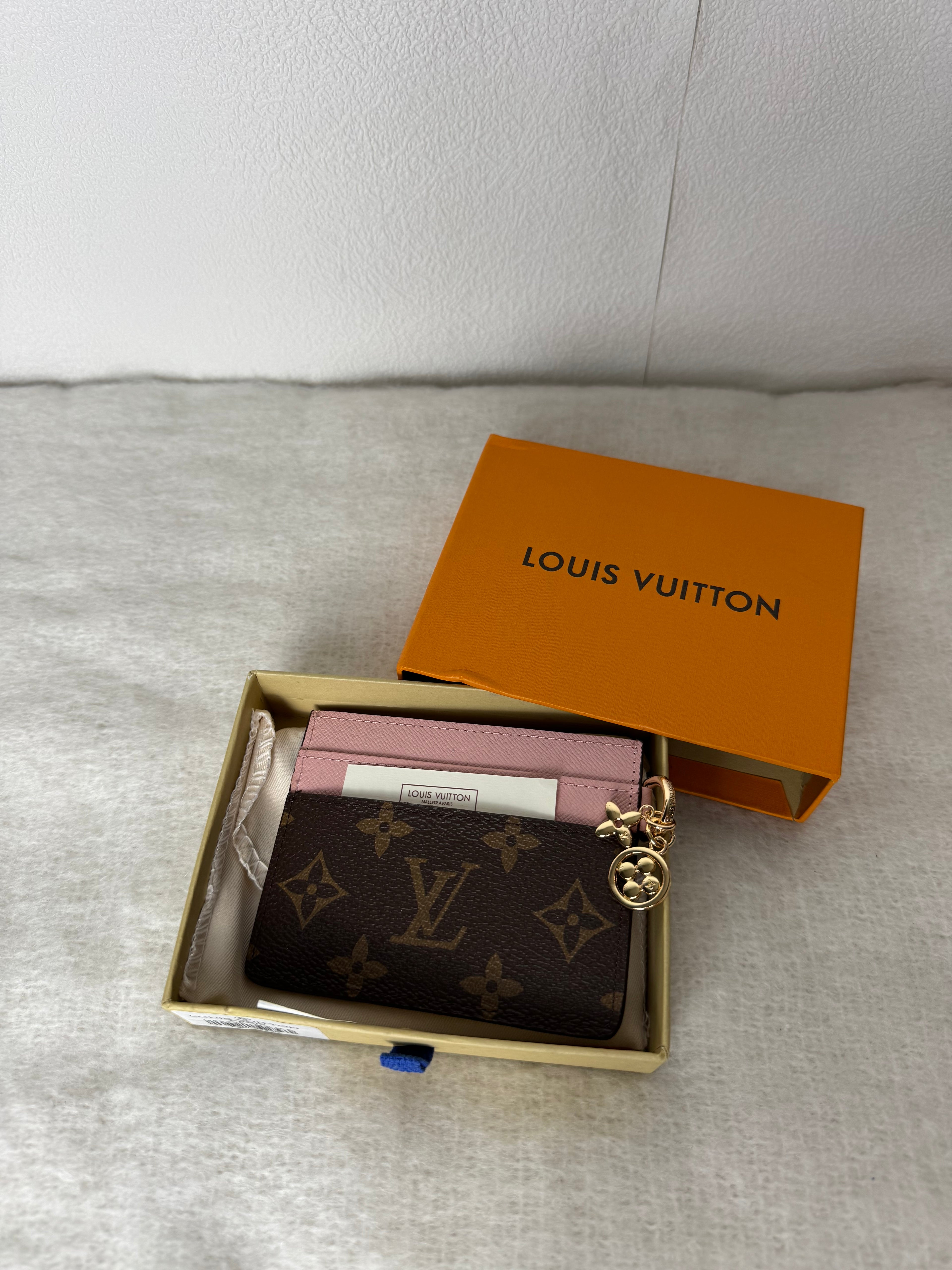 Porte carte LV [bande rose]