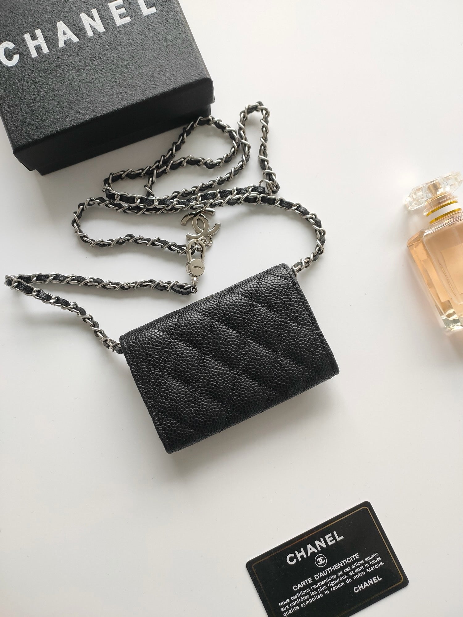 Mini cc [noir] granulé/argent