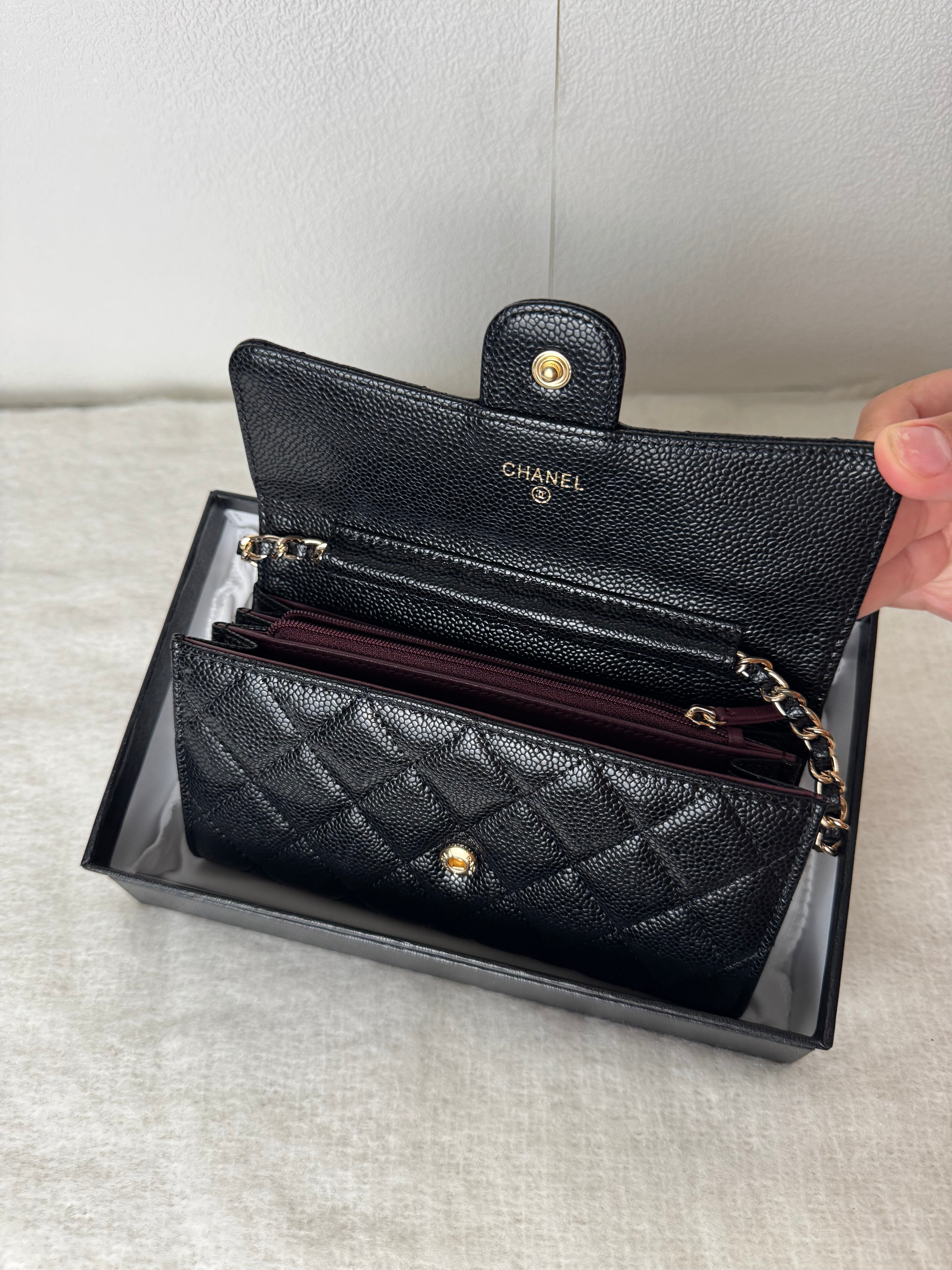 Chanel Wallet [noir/granulé/doré]