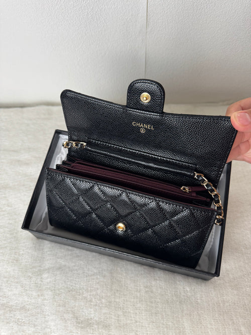 Chanel Wallet [noir/granulé/doré]