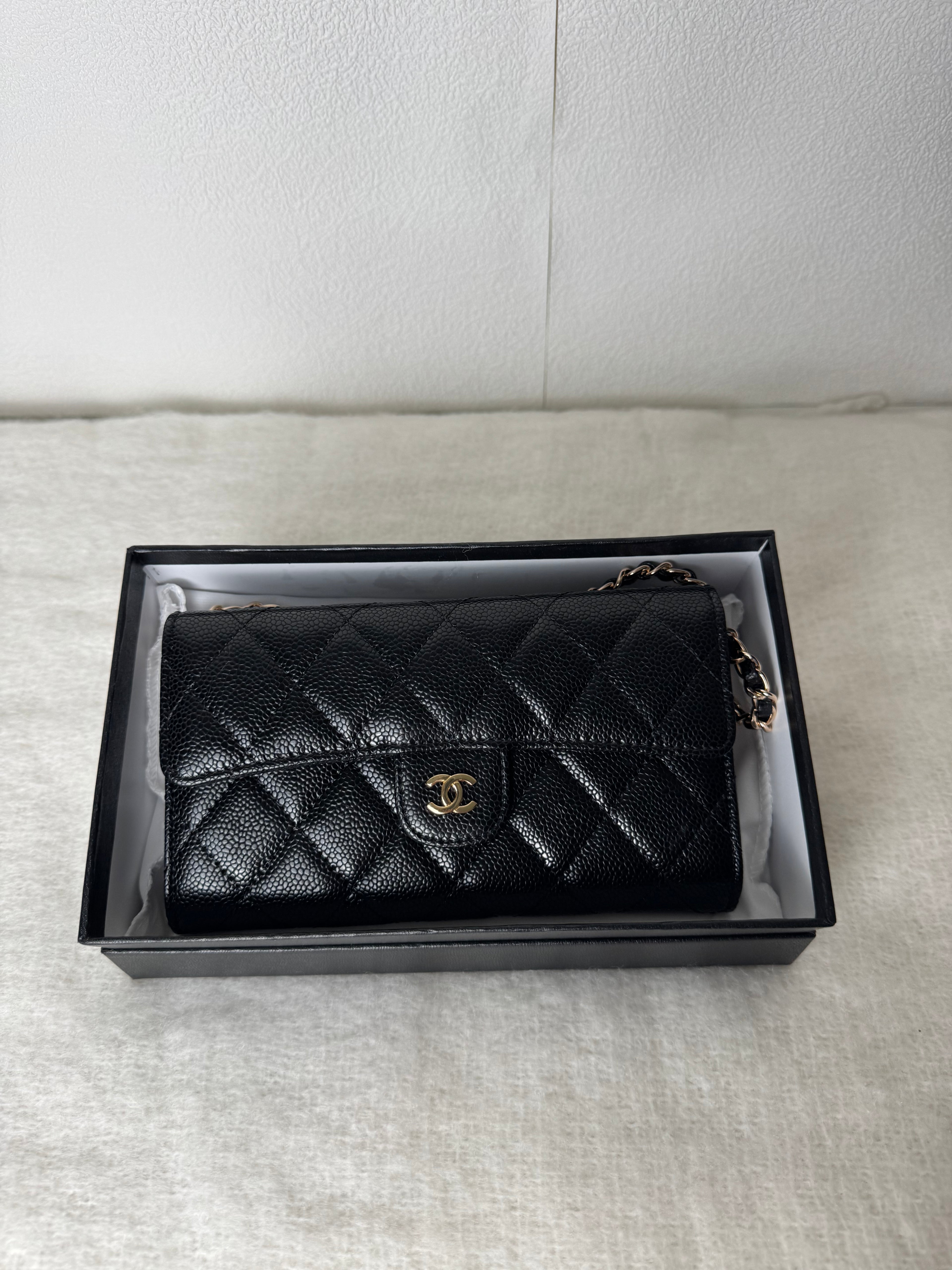Chanel Wallet [noir/granulé/doré]