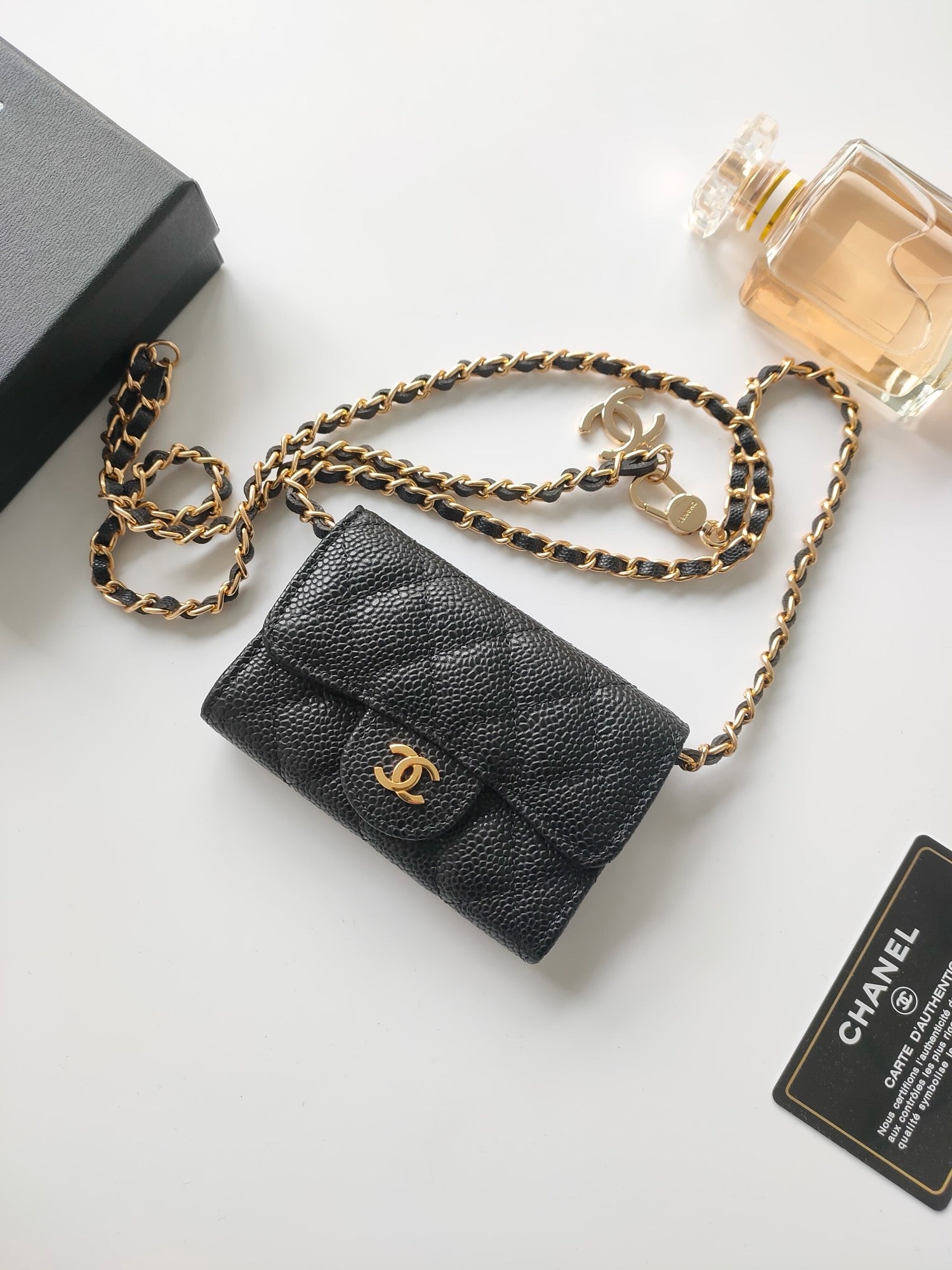 Mini cc [noir] granulé/doré